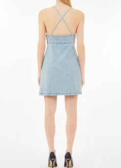Abito corto in denim