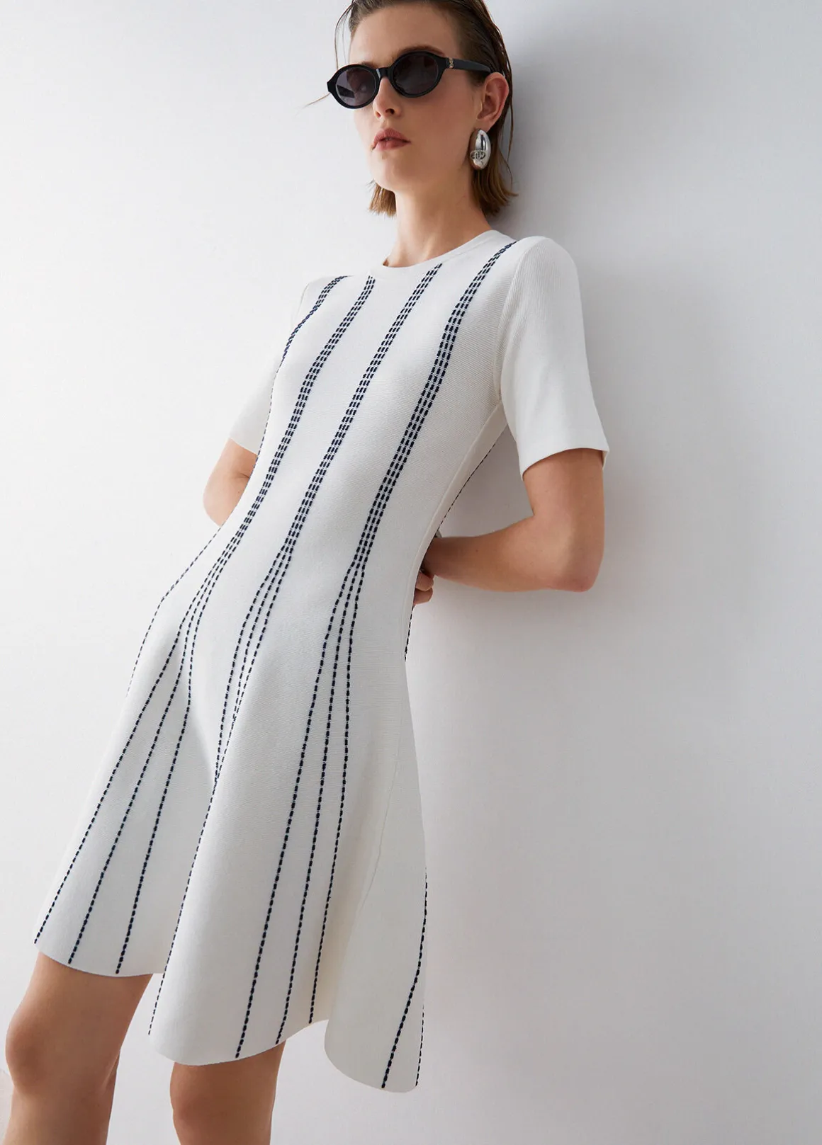 Abito corto in maglia