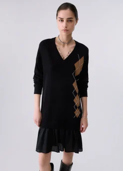 Abito corto in maglia