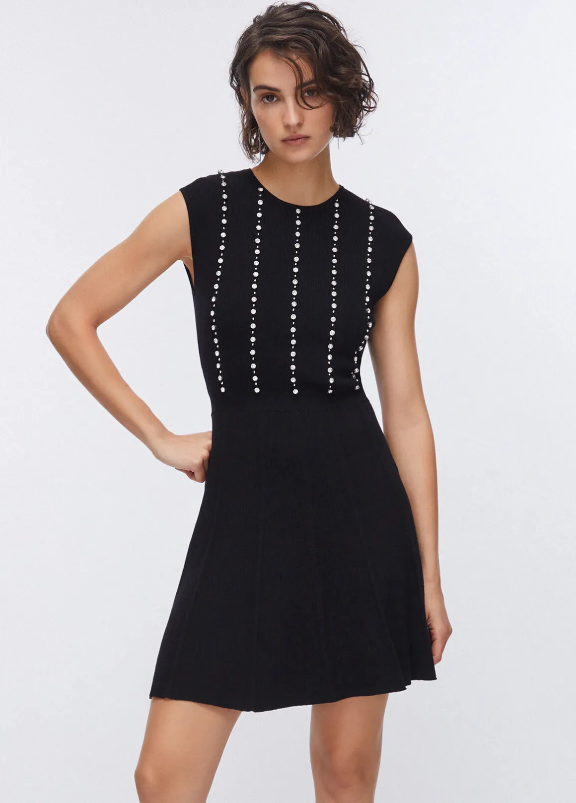 Abito corto in maglia