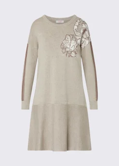Abito corto in maglia jacquard