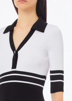 Abito in maglia a righe
