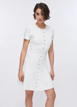 Abito in maglia con borchie