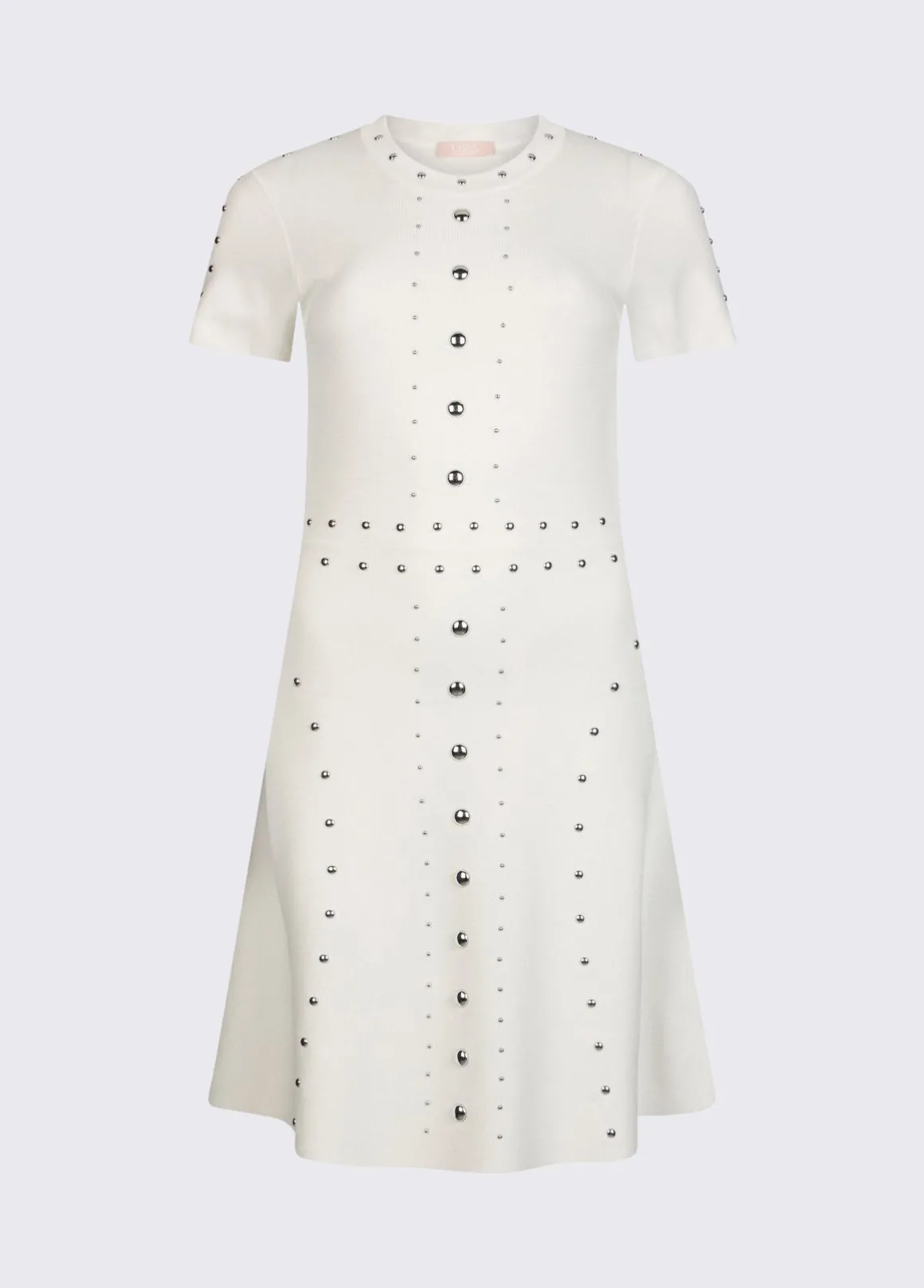 Abito in maglia con borchie