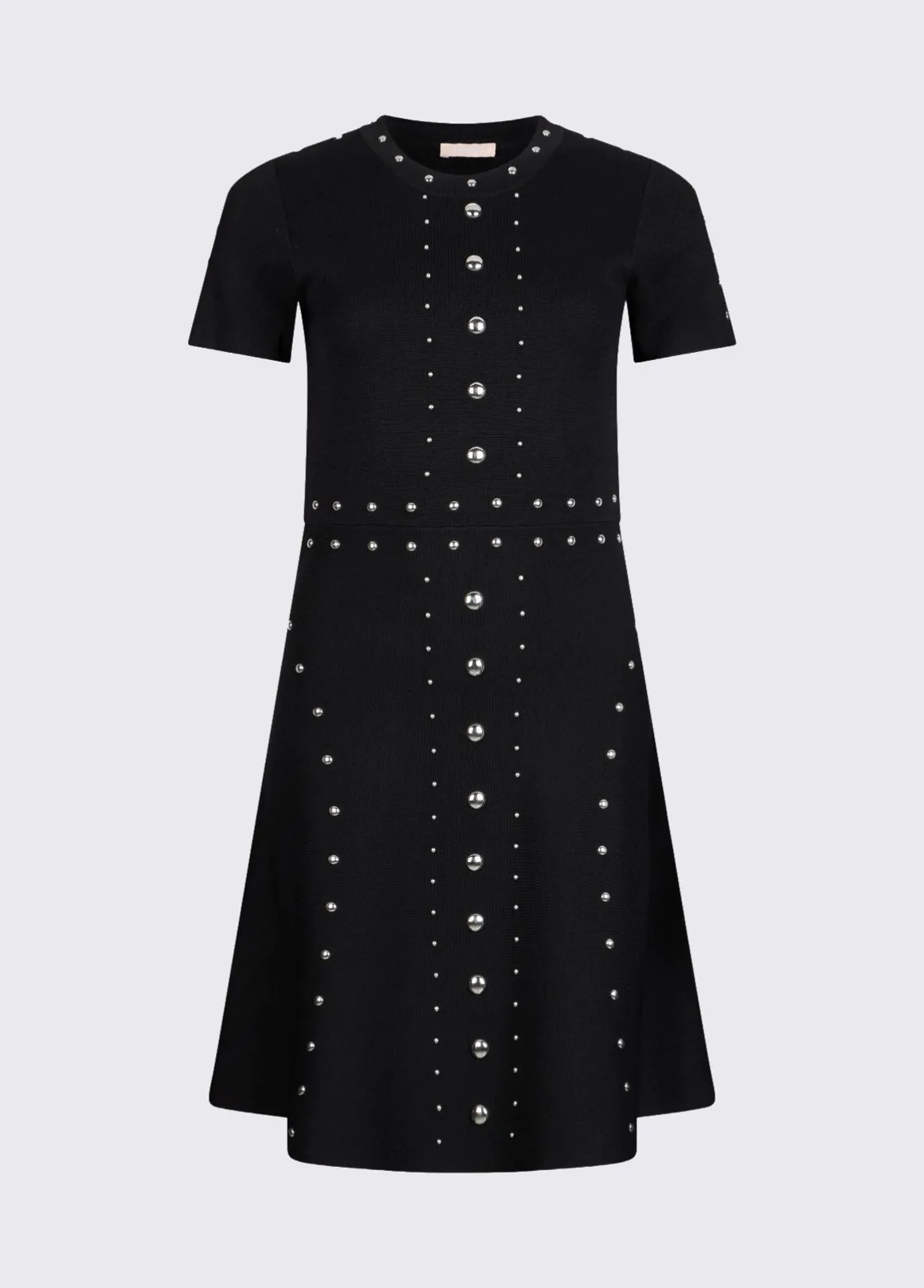 Abito in maglia con borchie