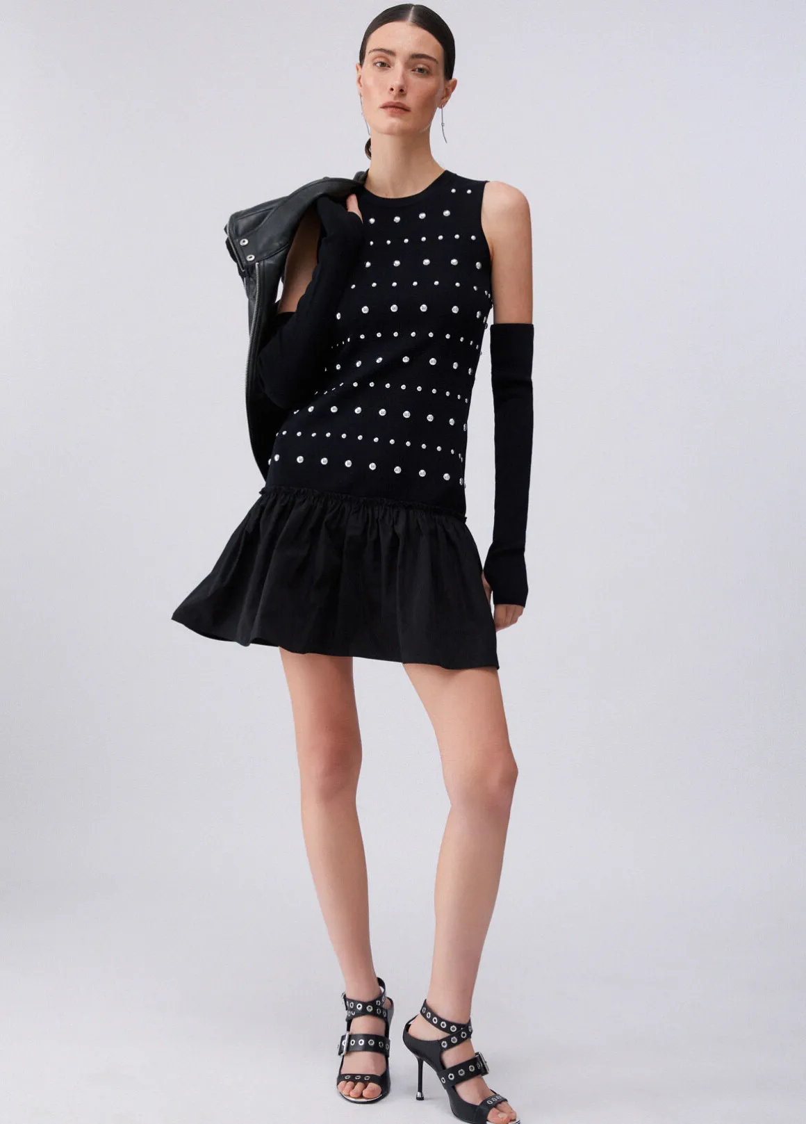 Abito in maglia con maniche thumbhole