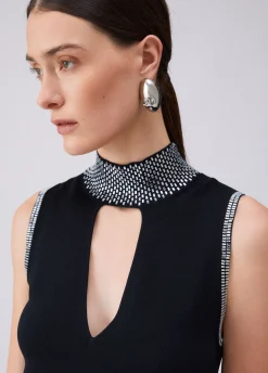 Abito in maglia con strass