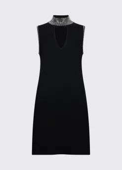 Abito in maglia con strass
