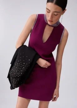 Abito in maglia con strass