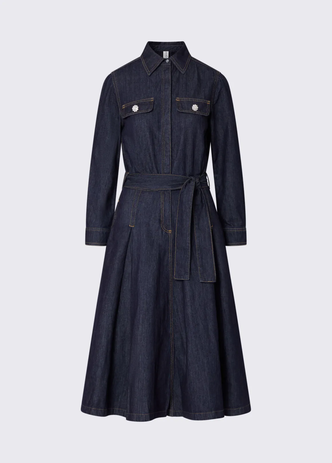 Abito lungo chemisier in denim