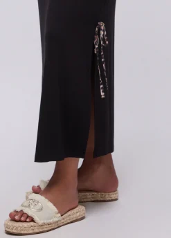 Abito lungo con maxi logo