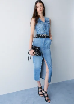 Abito lungo in denim