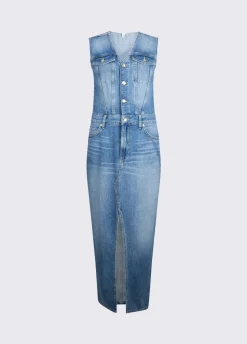 Abito lungo in denim