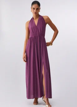 Abito lungo in lurex