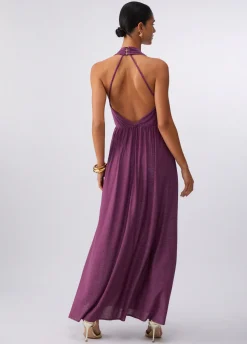 Abito lungo in lurex