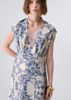 Abito lungo stampa foulard