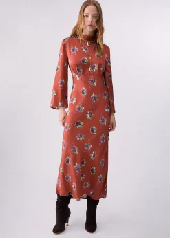 Abito midi a fiori
