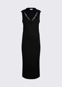 Abito midi con strass