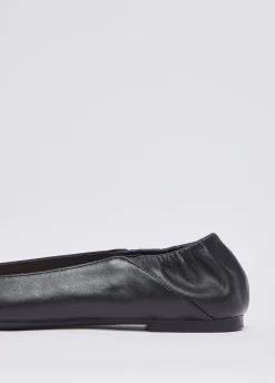 Ballerine in pelle con logo