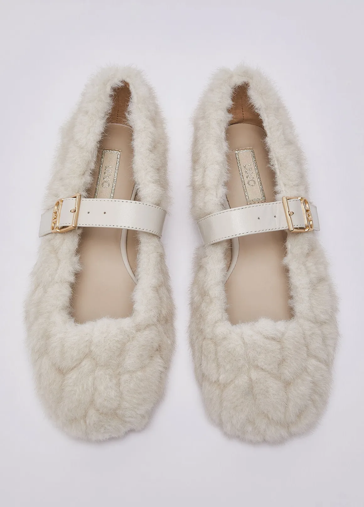 Ballerine in pelliccia sintetica
