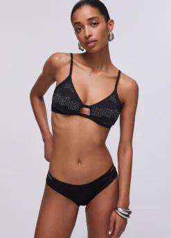 Bikini top e slip con strass
