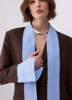 Blazer con sciarpa gioiello