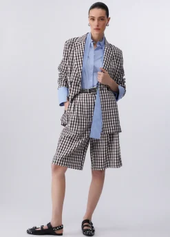 Blazer con sciarpa gioiello