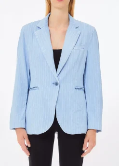 Blazer in denim gessato