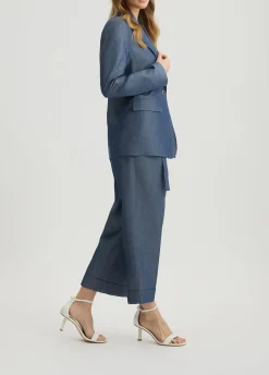 Blazer in misto lino