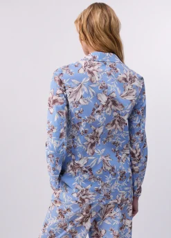 Blazer in popeline stampato