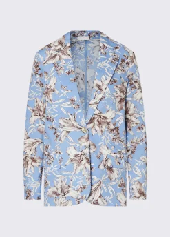 Blazer in popeline stampato