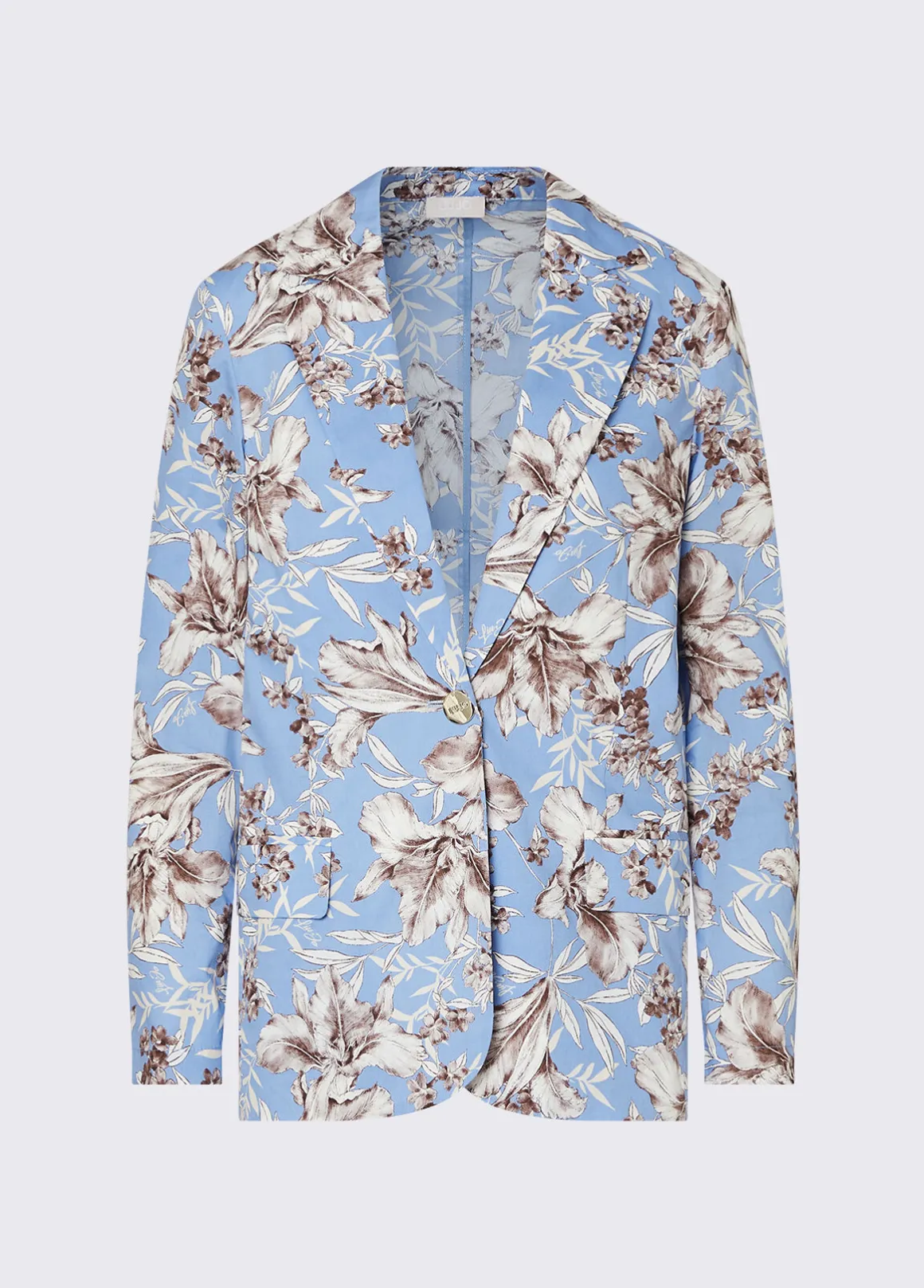 Blazer in popeline stampato