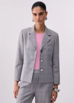 Blazer in tessuto check