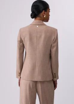 Blazer in tessuto mélange