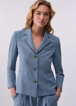 Blazer in tessuto mélange