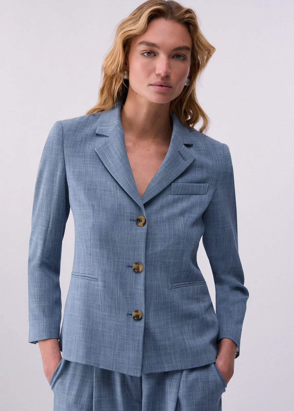 Blazer in tessuto mélange