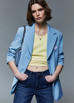 Blazer regular fit con pochette
