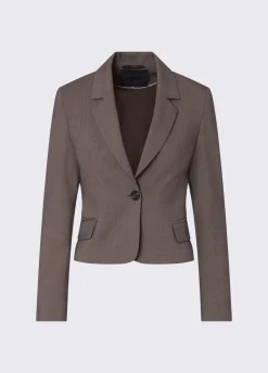 Blazer slim fit in tessuto mélange