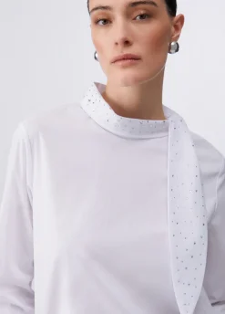 Blusa con maxi fiocco