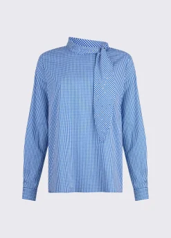 Blusa con maxi fiocco