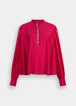 Blusa con ricami gioiello