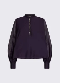 Blusa con ricami gioiello