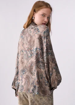 Blusa in raso stampato