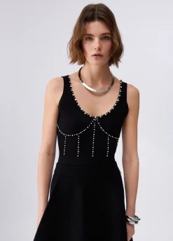 Body con ricami gioiello