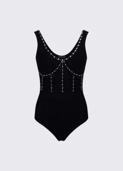 Body con ricami gioiello