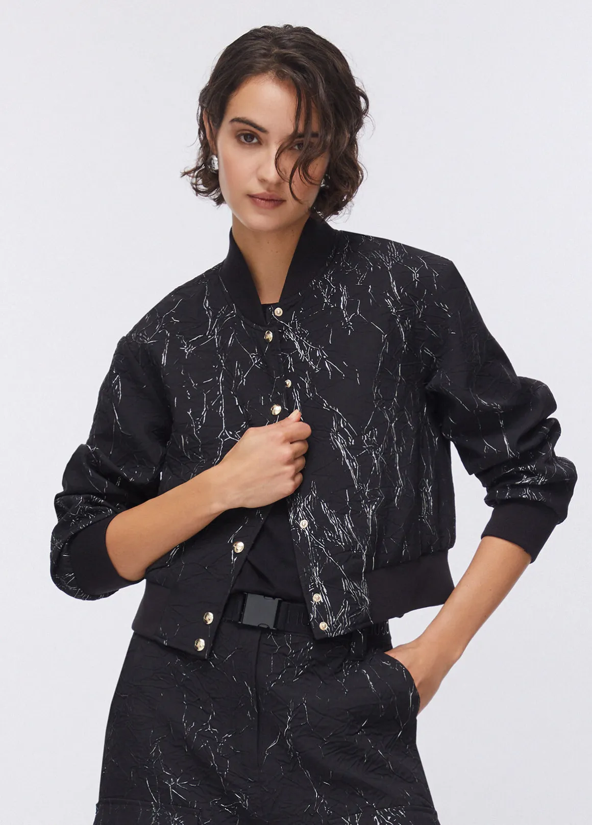 Bomber effetto wrinkle
