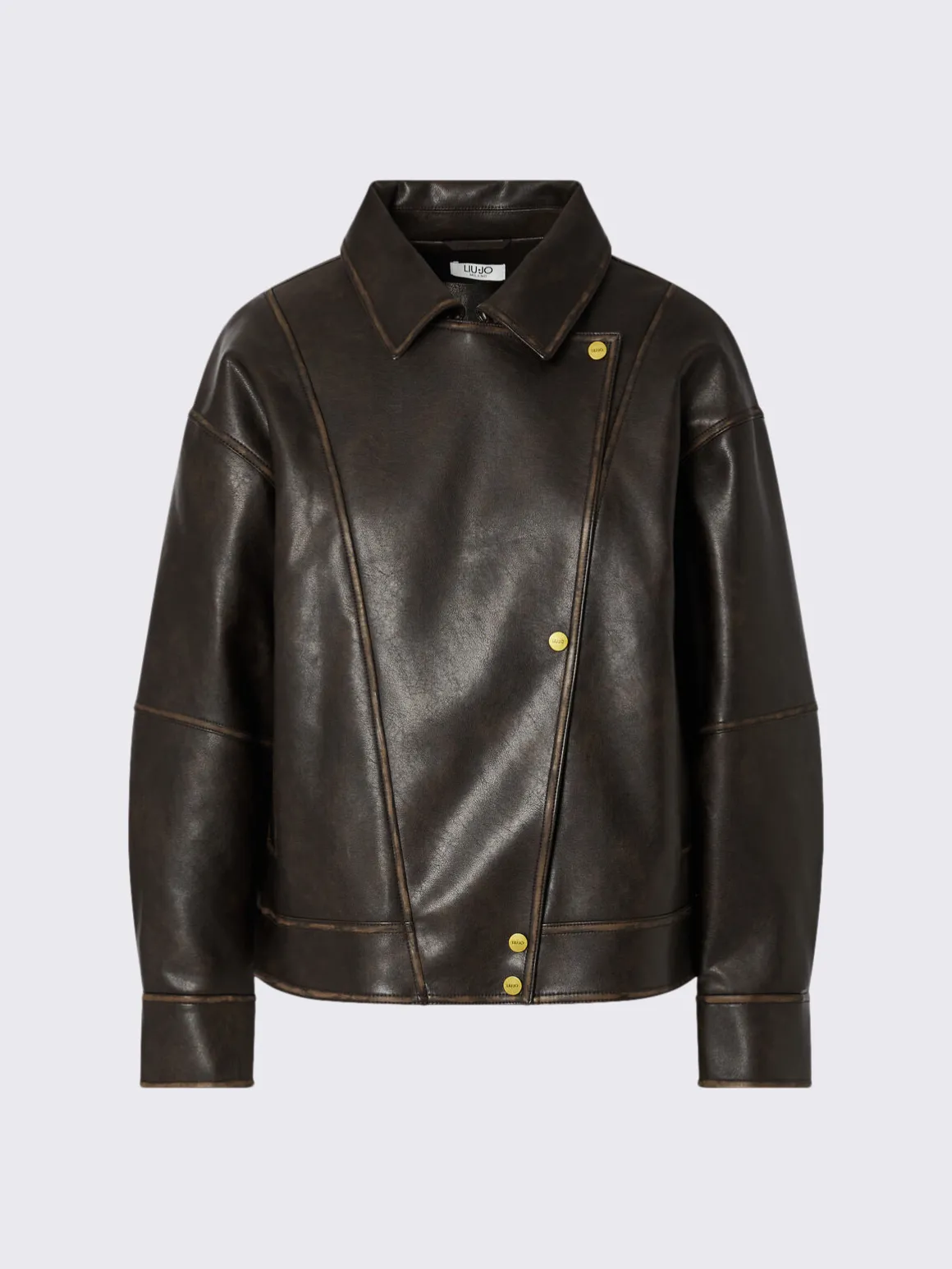 Bomber oversize in tessuto spalmato