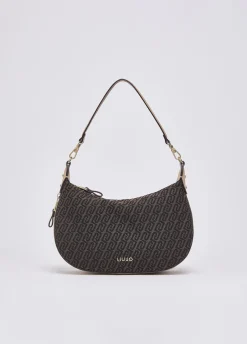 Borsa a spalla media jacquard