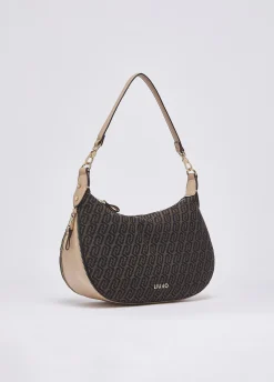 Borsa a spalla media jacquard