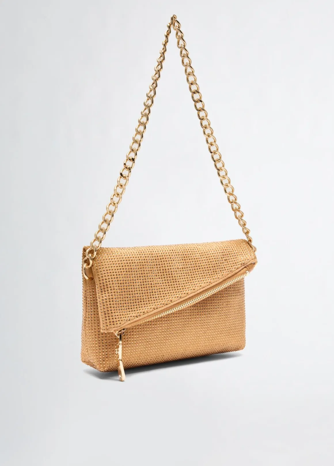 Borsa a spalla piccola con strass
